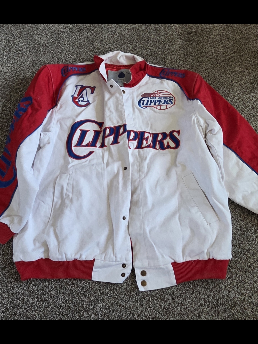 White & Red Varsity Bomber Jacket
